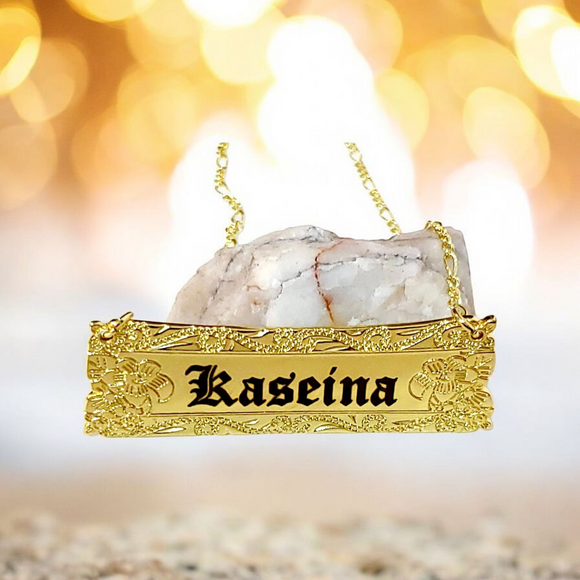 Custom Horizontal Name Pendant Necklace