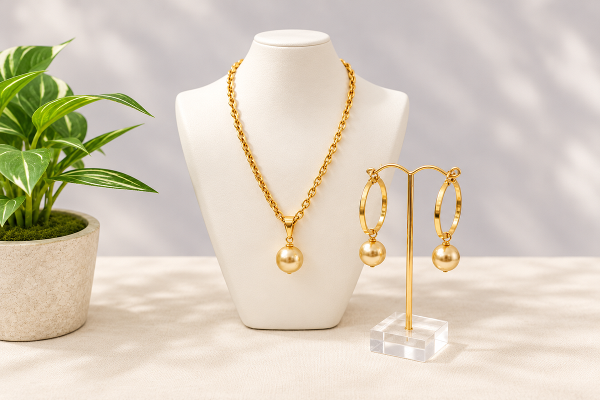 LEINA - Triple Peacock Premium Custom-Made Swarovski Pearl Set