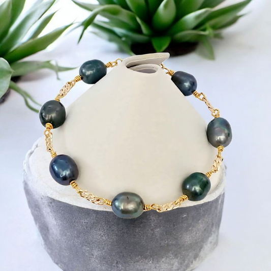 Leilani - (10-14mm) Genuine Tahitian Pearl Bracelet