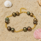 KEILA – Elegant Bronze Baroque Pearl Charm