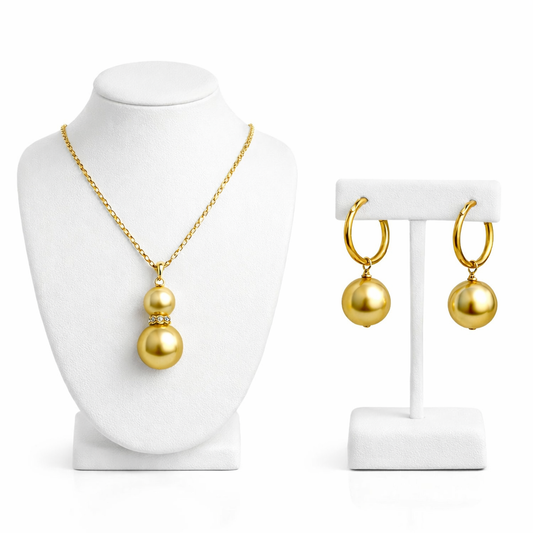 Golden Luxe Pearl Drop Set