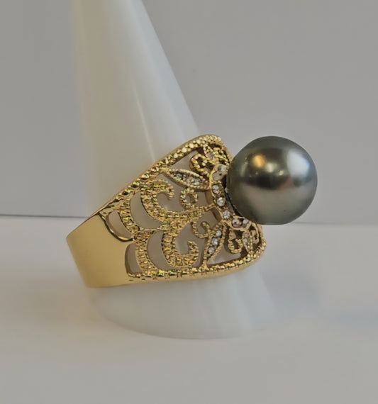 AVAIMOANA - GOLDFILLED CZ DIAMOND RING