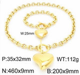 "NEW"-Waterproof/Made to Last Heart Gold Set