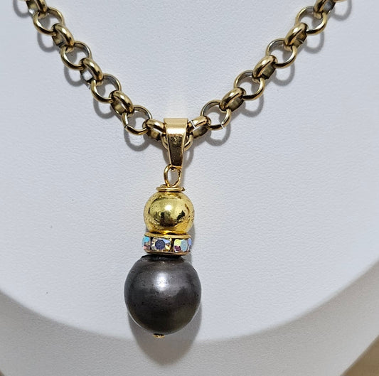 Tanira Premium Natural Freshwater Pearls Necklace + Waterproof & Non tarnish Gold chain