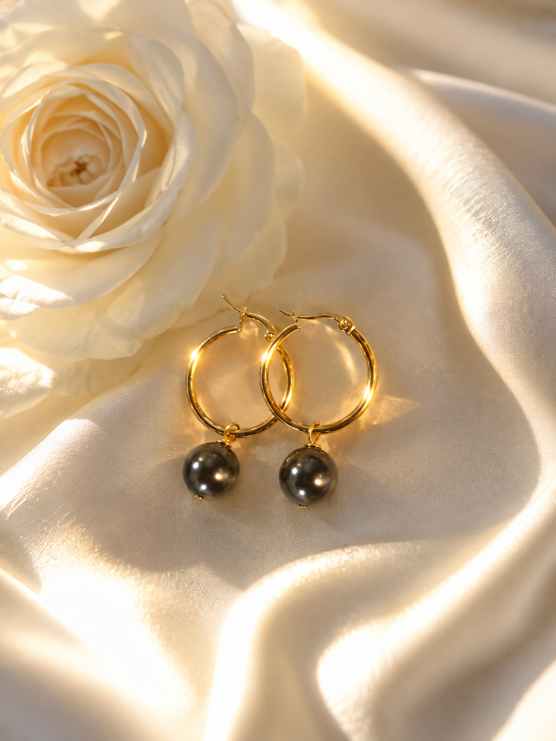 ✨ Premium Swarovski Pearl Hoop Earrings✨