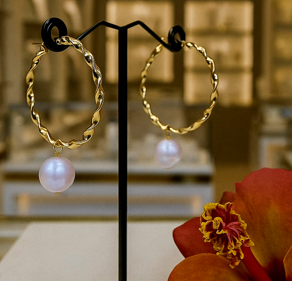 White Luxe Drop Earrings