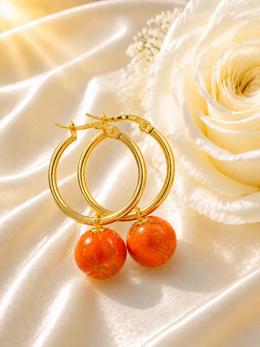 Waterproof Bold Gold Hoop Earrings