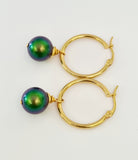 Rayla - Lustre Iridiscent Green Premium Swarovski Pearl Set