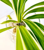 Tri-CZ Plumeria tribal Gorgeous Ring