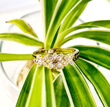 Tri-CZ Plumeria tribal Gorgeous Ring