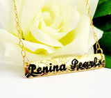 Horizontal Personalised Name Pendant Necklace