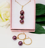 Meriza - Light Purple Premium Swarovski Pearl's Set