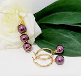 Meriza - Light Purple Premium Swarovski Pearl's Set