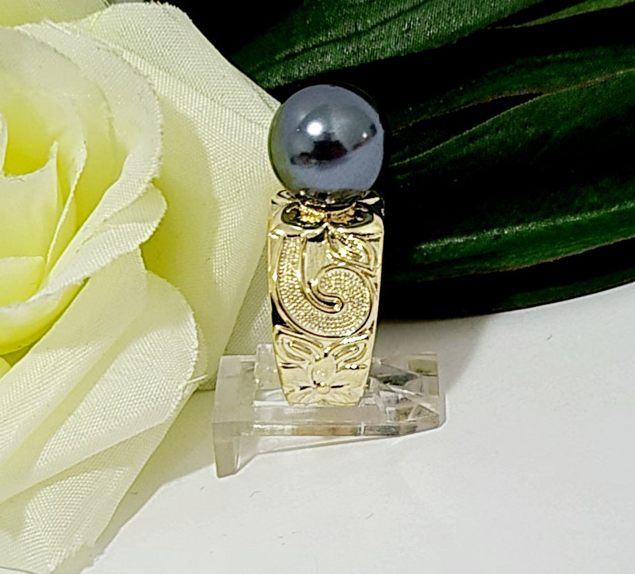 ROSA RINGS - MULTICOLOUR VARIETY - Hawaiian Engraving Premium Shell Pearl Ring