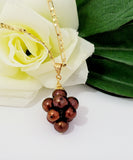 GIANNA - Natural Freshwater Bronze Grape Pearl Set