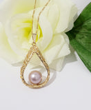 Champagne Genuine Natural Edison Pearl Necklace