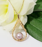 Champagne Genuine Natural Edison Pearl Necklace