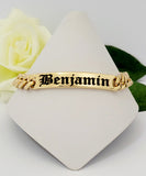 14k Solid Gold filled: Men's Personalised Name Bracelet