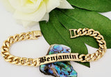 14k Solid Gold filled: Men's Personalised Name Bracelet