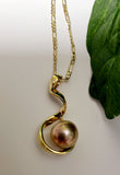 Tahina - Twisted Pink Blush Natural Edison Pearl Pendant Necklace