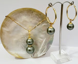 TAIMANE - New Gold-Filled Gorgeous Duo Swarovski Pearl Set!