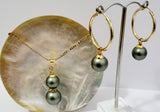 TAIMANE - New Gold-Filled Gorgeous Duo Swarovski Pearl Set!