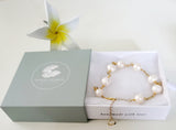 SOFIA - NATURAL WHITE BAROQUE PEARL BRACELET