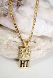 Initials Pendant Necklace 1-2 Letters (20mm x 8mm)