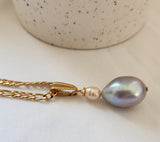 SILIVA - Silver Natural Freshwater Pearl Set - With 14k GF