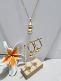 TRALYN - Yellow Gold Premium Swarovski Pearl Set