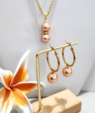 CALYN - Champagne Premium Swarovski Pearl Set