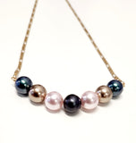 MEINA - 7 Premium Colourful Custom-Made Swarovski Pearl Set