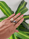 MANAIA - TRIPLE Tahitian Pearl Ring