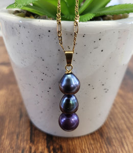 Purplish Premium Freshwater Pearls Necklace