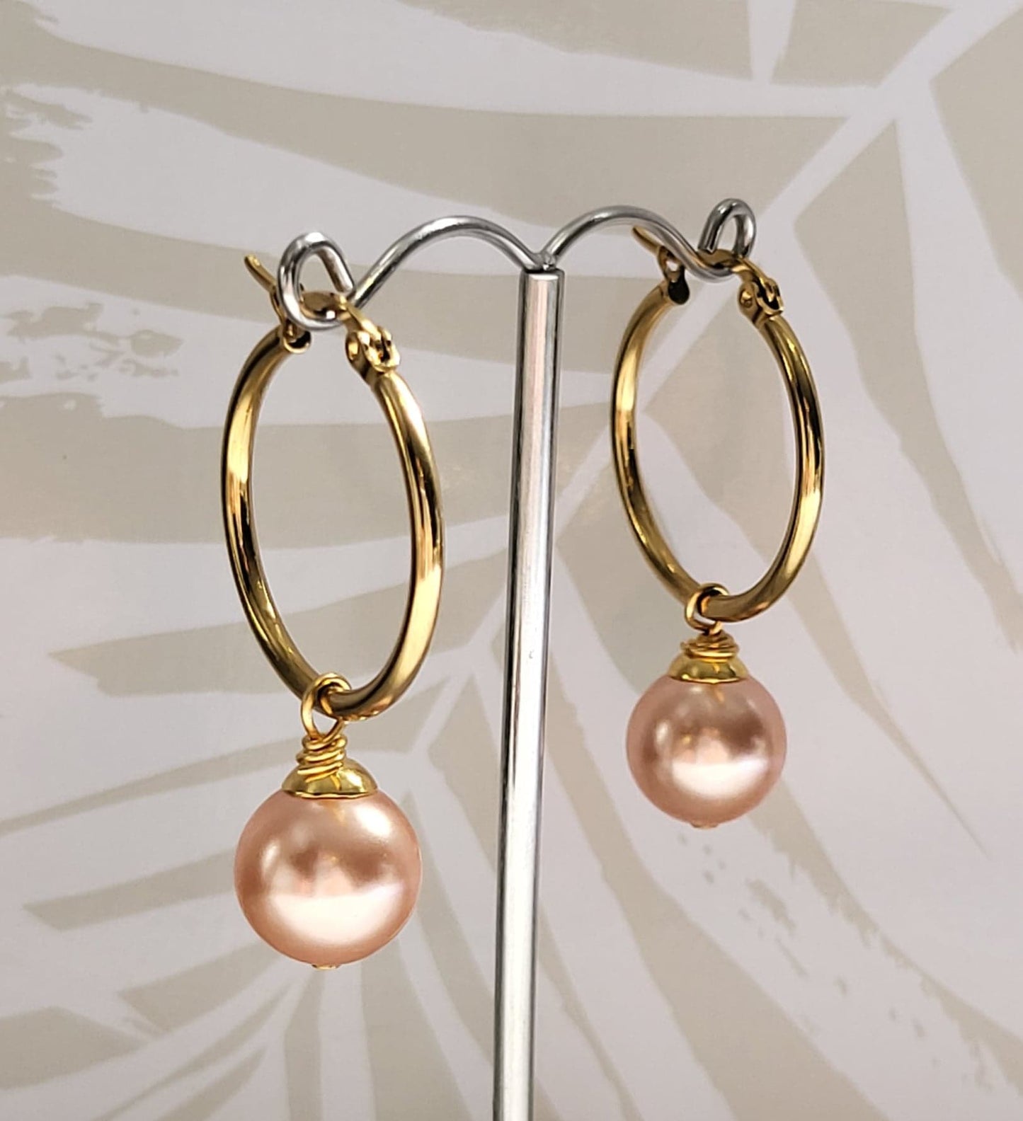 Sierra Irridiscent Gold - Premium Swarovski Pearl Earrings