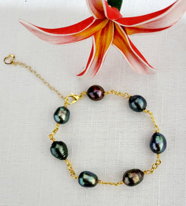 Leilani - (10-14mm) Genuine Tahitian Pearl Bracelet