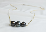 MILA - AUTHENTIC TAHITIAN PEARL (10-12MM) NECKLACE (14K GOLDFILLED)