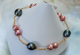 LORELEI - Tahitian x pink baroque shaped pearl bracelet