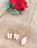 Grace - Natural White Grape Clustered Pearl Set