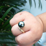 TEORA - A-GRADE TAHITIAN PEARL RING