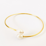 Divinity - 11mm White Freshwater Pearl Bangle