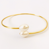 Divinity - 11mm White Freshwater Pearl Bangle