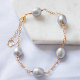 Sylvia -Natural Silver Pearl Bracelet