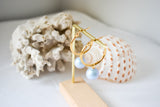 LILLIAN EARRINGS - Iridescent Light Blue - Premium Swarovski Pearl Earrings