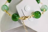 KALIA - GREEN GEMSTONE GOLDFILLED BRACELET