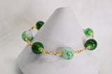 KALIA - GREEN GEMSTONE GOLDFILLED BRACELET