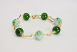 KALIA - GREEN GEMSTONE GOLDFILLED BRACELET