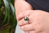 NAVAEH - Tahitian Pearl With 925 DUO SILVER Ring