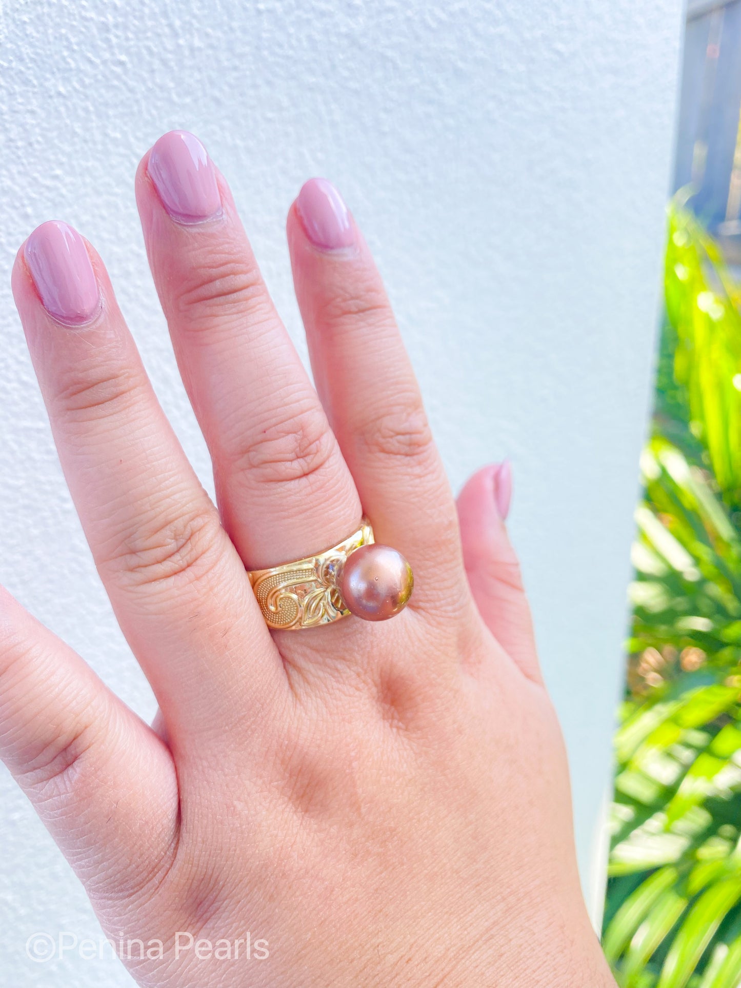 ROSA RINGS - MULTICOLOUR VARIETY - Hawaiian Engraving Premium Shell Pearl Ring