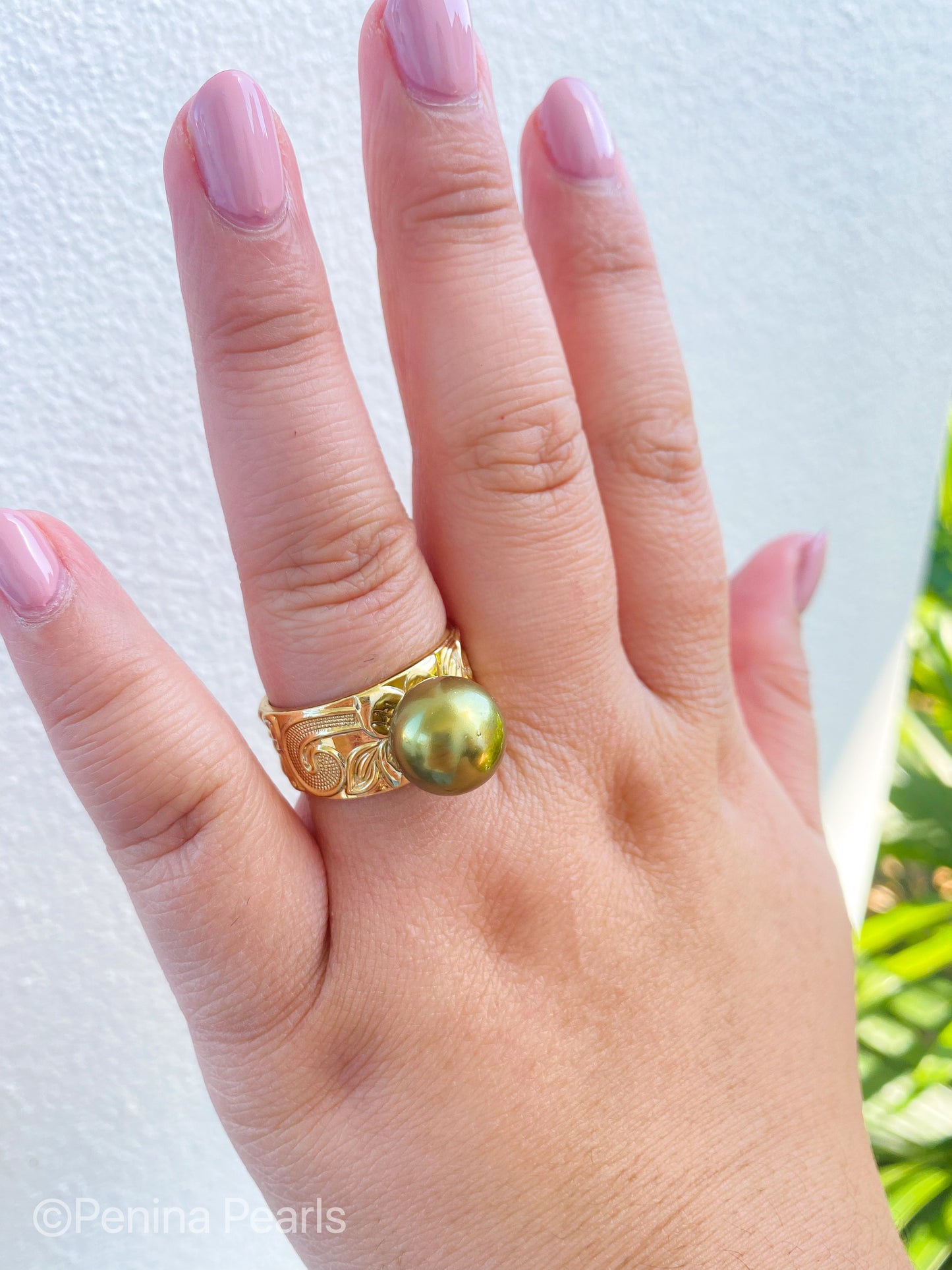 ROSA RINGS - MULTICOLOUR VARIETY - Hawaiian Engraving Premium Shell Pearl Ring